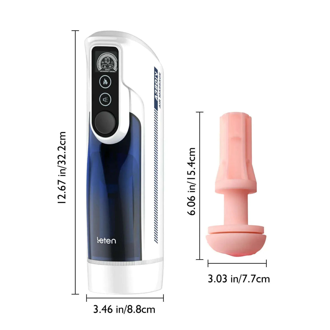 Leten A380 IV -  Swinging Piston 10 Thrusting Smart Heating Male Masturbator