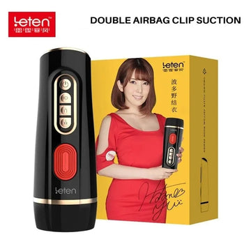 Leten Vacuum Suction Masturbation Cup Automatic Suck Pussy Cup Double Airbags